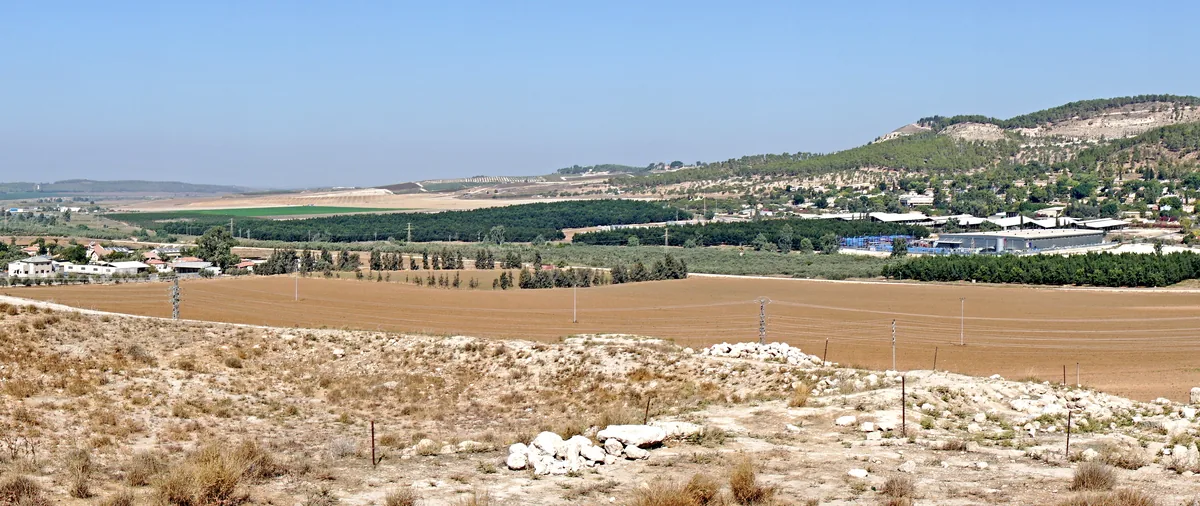 Панорама долины Сорек в районе библейских земель Самсона